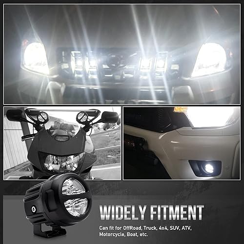 Miniatura 5 de Luces de conducción LED de 40 W, 3 pulgadas y 4800 lúmenes, luz de circulación de haz puntual compatible con Jeep, Dodge, camiones, SUV, Ford, UTV,