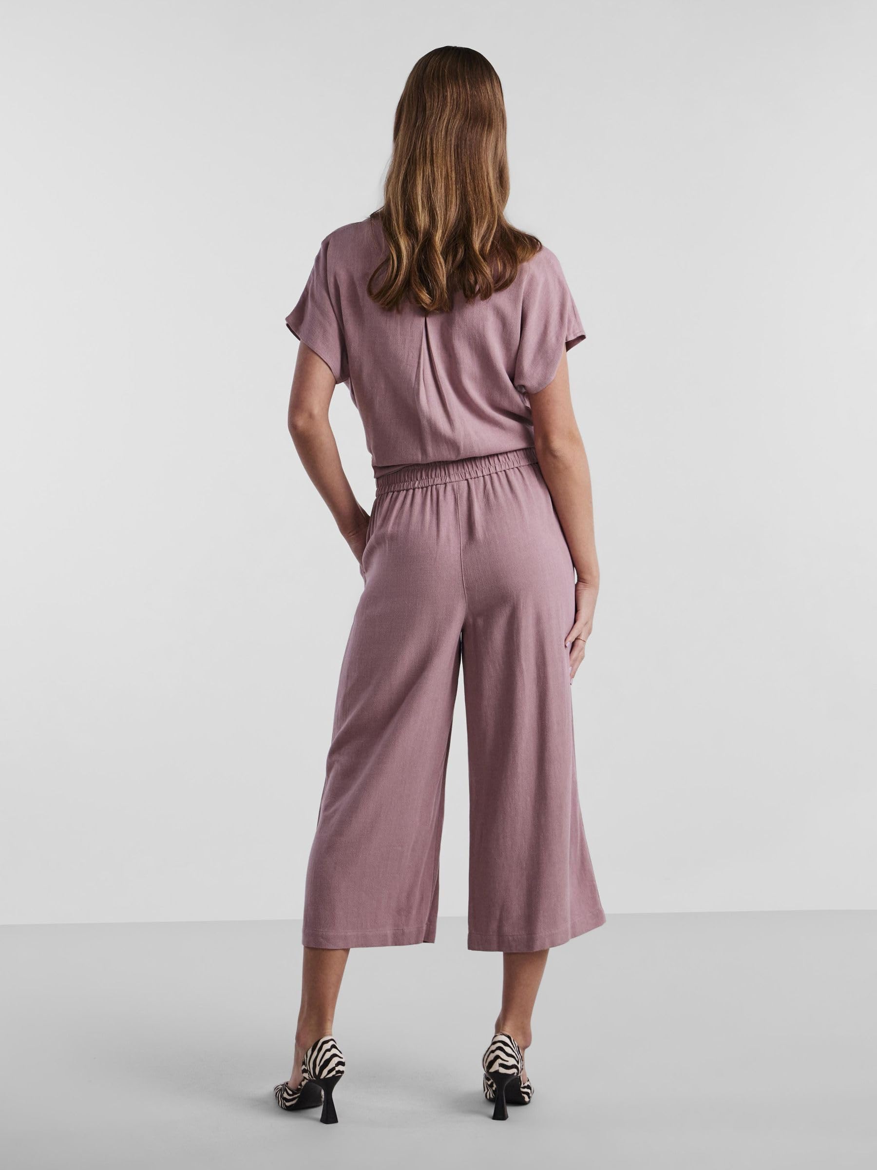 PIECES Pcvinsty Hw Linen Culotte Noos - culotte Kobiety