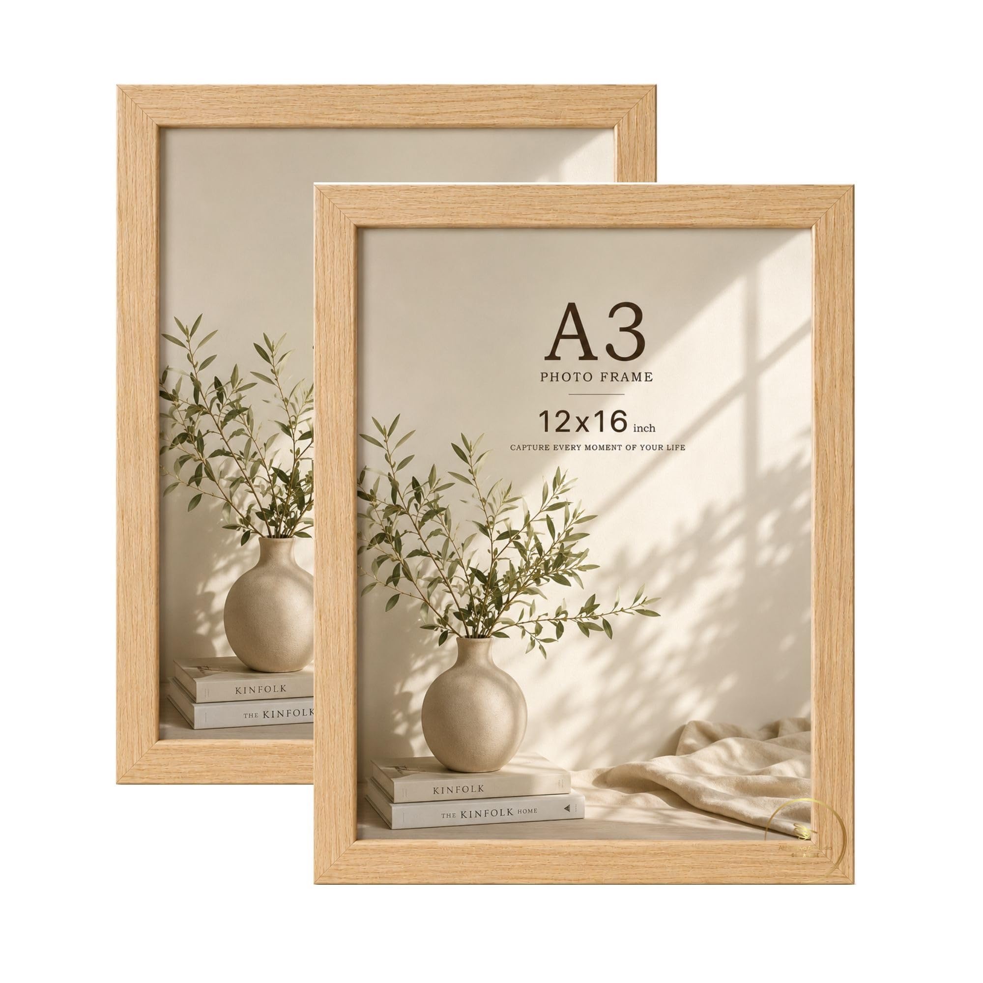 AbhiKalpya Art Studio A3 size Photo Frame 12”x18” inch Photo Frames For Wall Artwork/Painting Home Decoration Set of 2 (Beige)-image-47