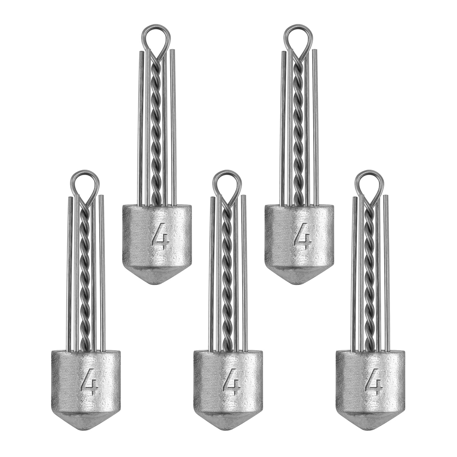 Dr.Fish Paquete de 5 plomos de pesca Sputnik de araña, 1 oz a 8 onzas, para agua salada, surf, pesca, pesca en la playa, pesca en el mar, soporte inferior