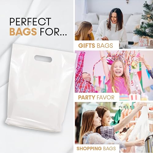 Miniatura 3 de Bolsas de plástico blanco para tienda, diferentes tamaños de 9 x 12 pulgadas, 12 x 15 pulgadas, 15 x 18 pulgadas, paquetes de 100200500 bolsas de