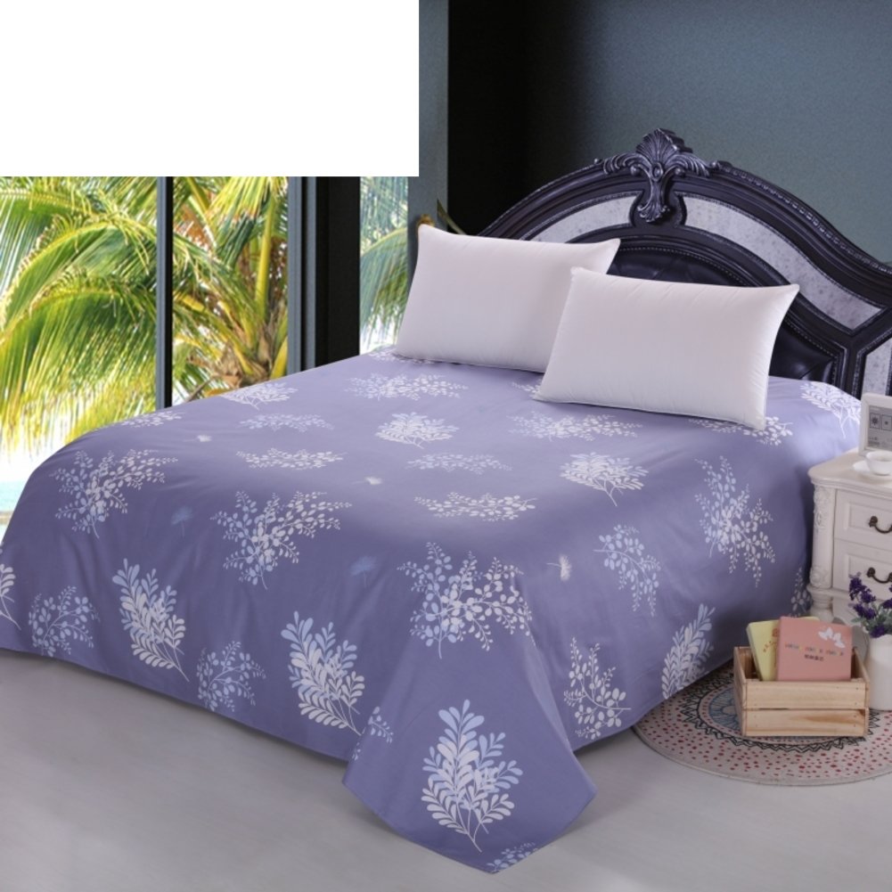 Draps en coton rembourré drap lit simple double et couvre-lit