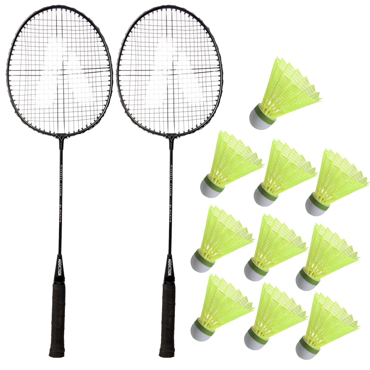 Addiction Single Badminton Set of 2pcs and 10 pcs Shuttle Cock (Combo)-image-10