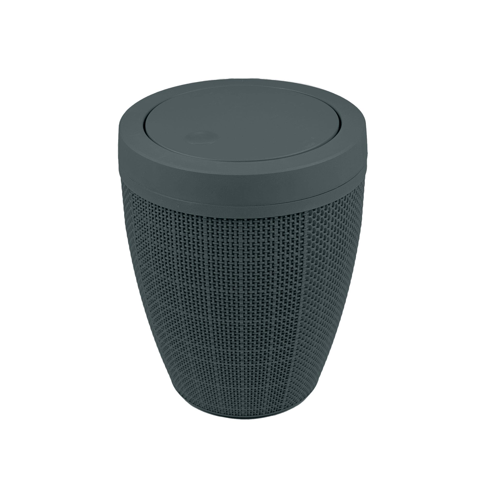 Addis Hessian Round Bathroom Swing Bin