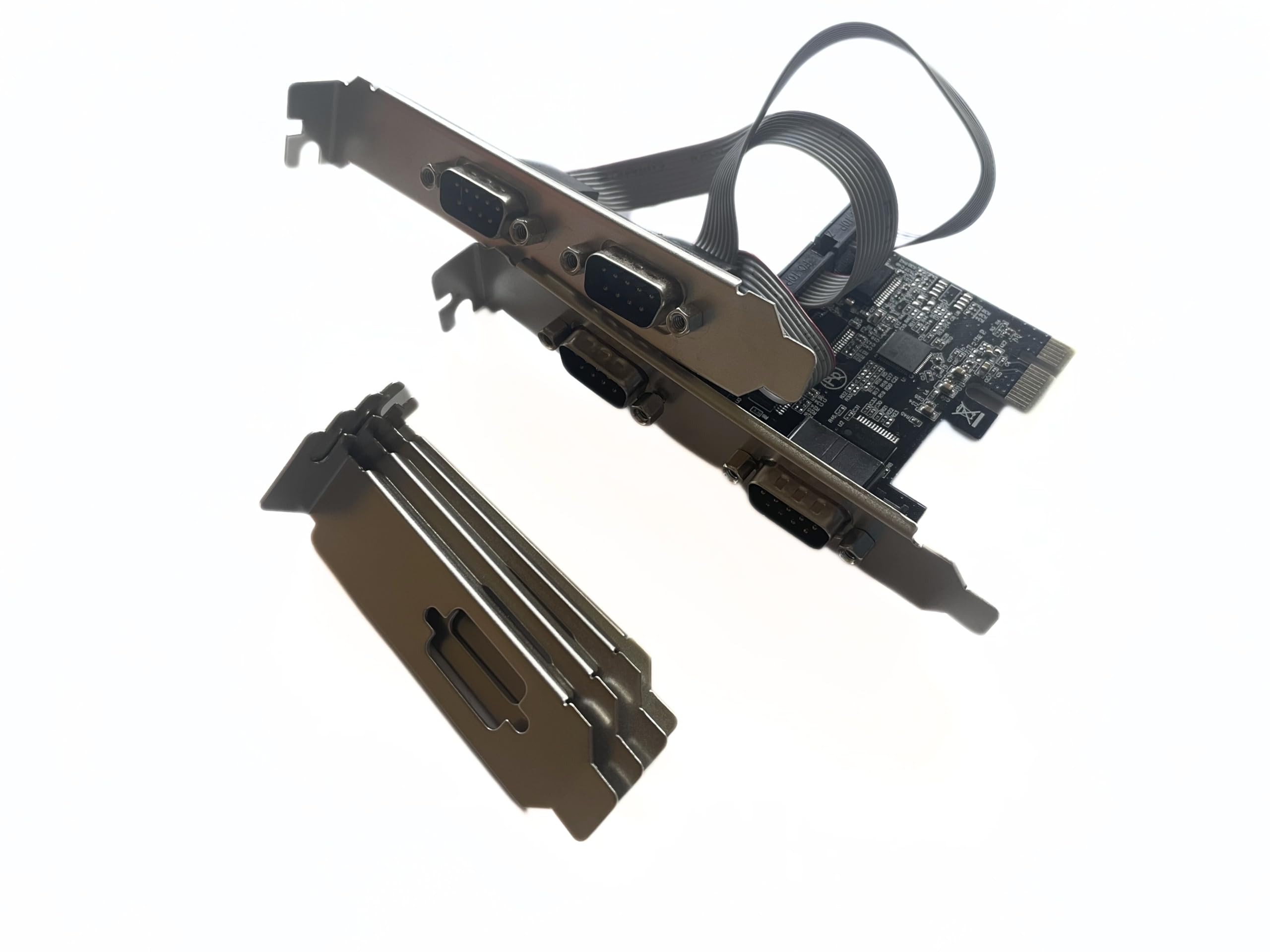 Pci Express 4Port Serial Card Pci Express to RS232 (DB9) COM Port Adapter for Desktop with Low Bracket (PCIE-Serial)