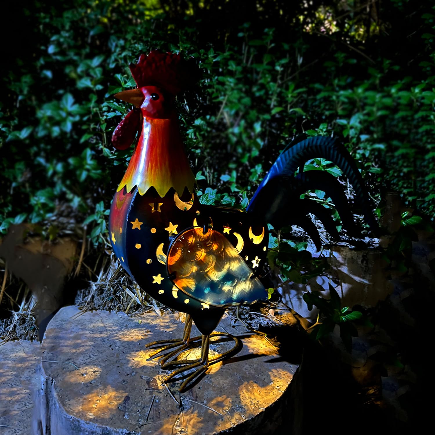 Metal Rooster Decor Amazon.com: Shorayn Rooster Garden Statue Metal
