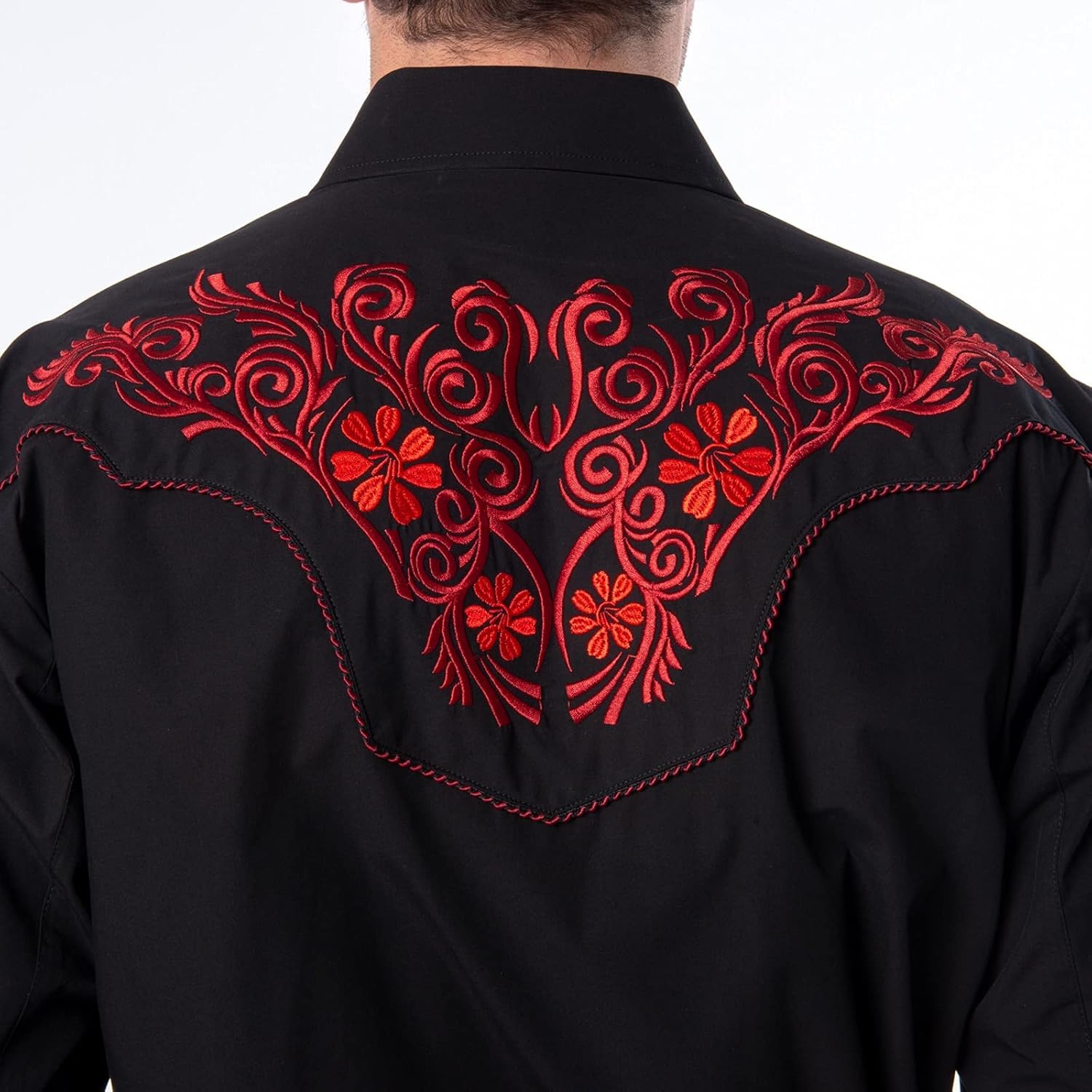 EL PIONERO Men's Western Shirt Long Sleeve Embroidered Cowboy Casual Snap Button Shirt - Image 3