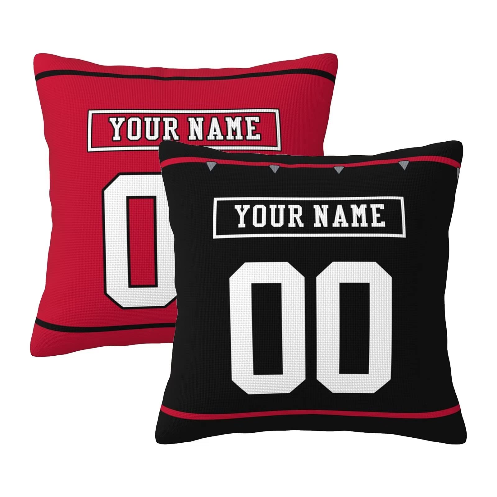 Slaccvd Custom University Throw Football Pillow Cases(2Packs) Personalized Design Any Name and Number 18