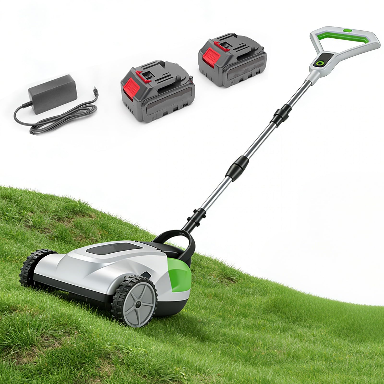 Tondeuse à gazon électrique sans fil 2 batteries 4.5Ah coupe-herbe pour ferme