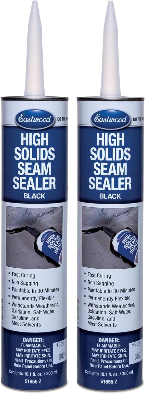 Eastwood Flexible Insulated Waterproof Black Seam Sealer Cartridge Floor Trunk Fender | 2 Pack
