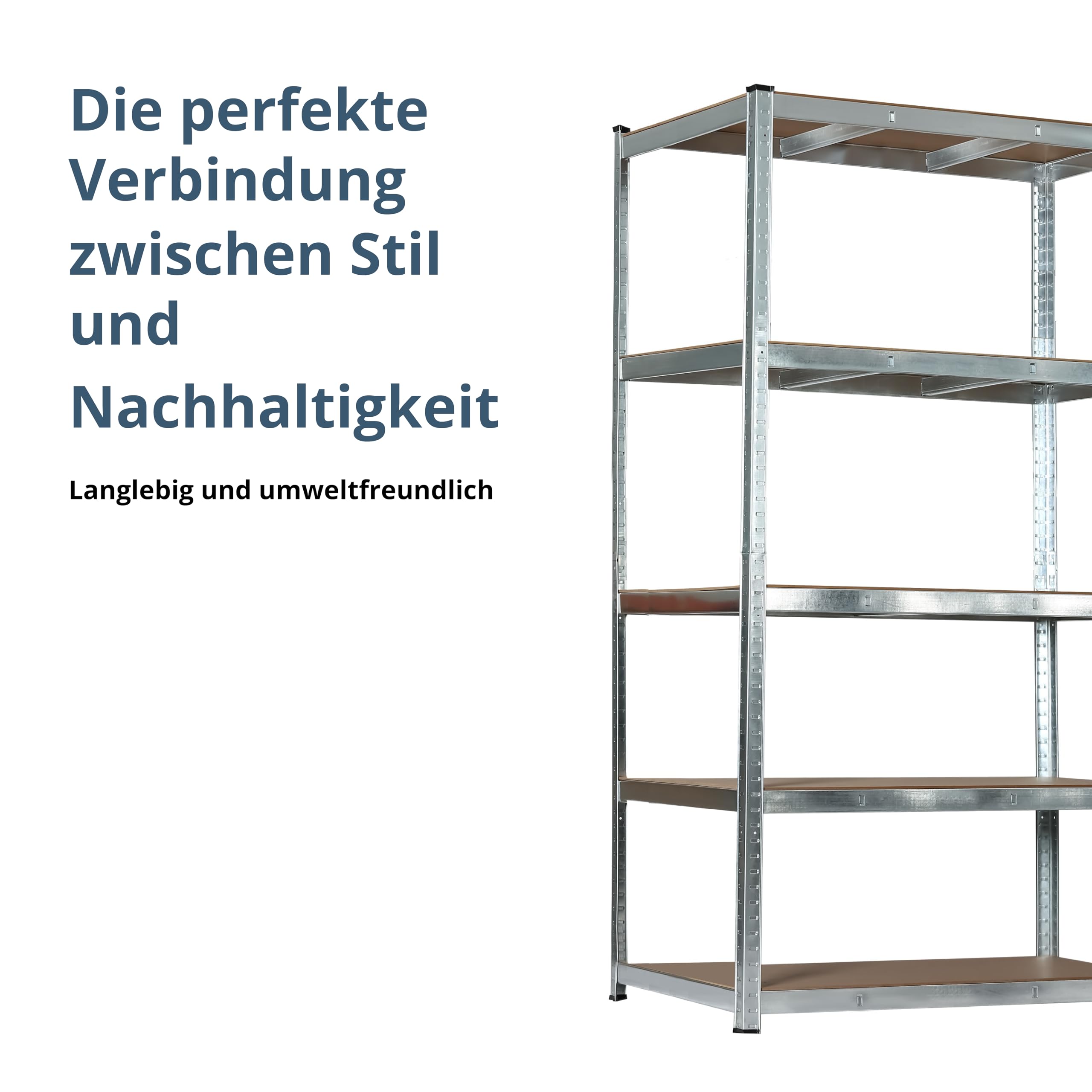 SCHULTE Regalwelt Stecksystem-Schwerlastregal - 5 MDF Böden 180x120x40 cm (HxBxT), verzinkt