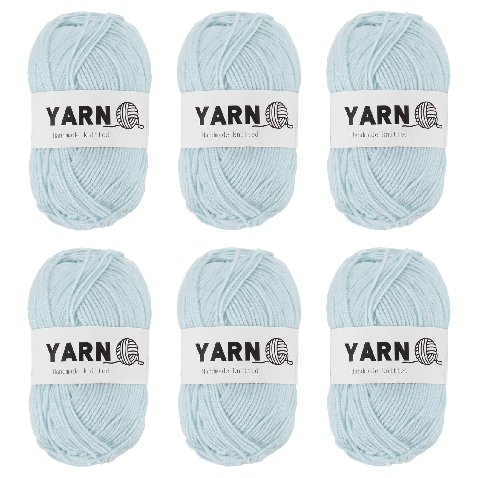 Hilo acrílico azul claro para tejer crochet manualidades mantas y gorros de invierno