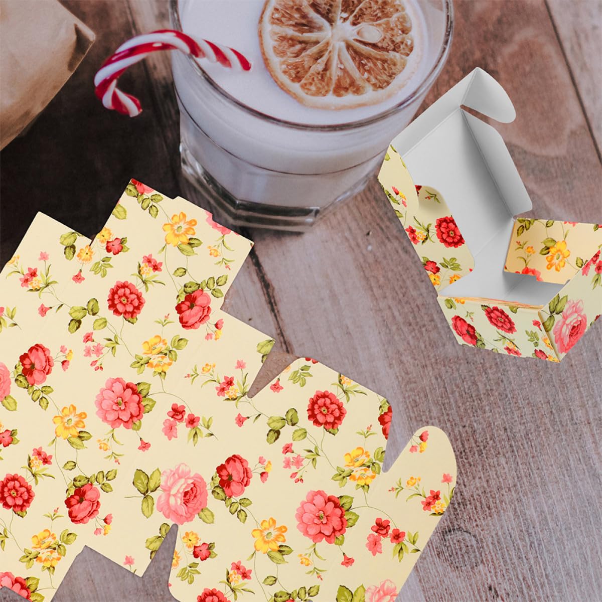 Anneome 90 Scatole di Carta Kraft per Prodotti da Bagno e Biscotti, Confezioni per Amiche e Figlie, per Ristoranti e Pasticcerie, Set da 90 Pezzi