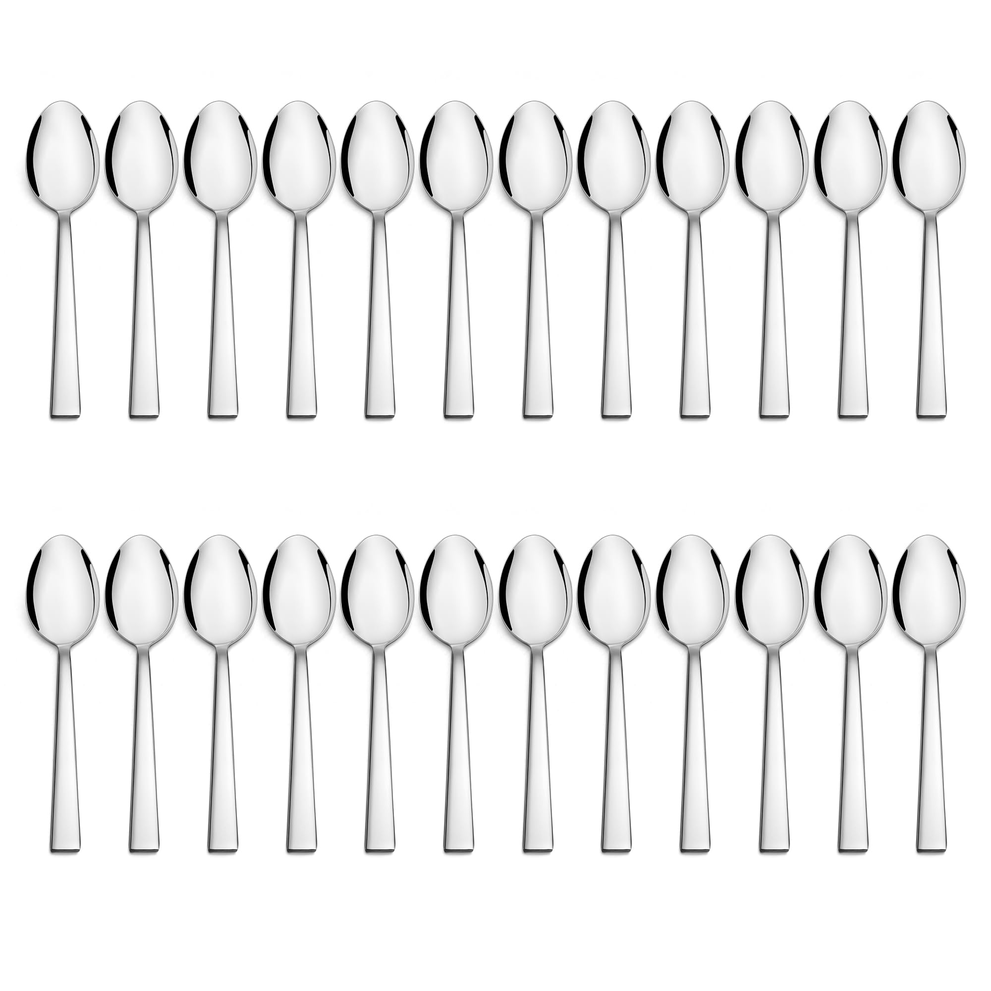 Joyfair 24 Pieces Teaspoons, 5.3 Inch Stainless Steel Dessert Spoon Set