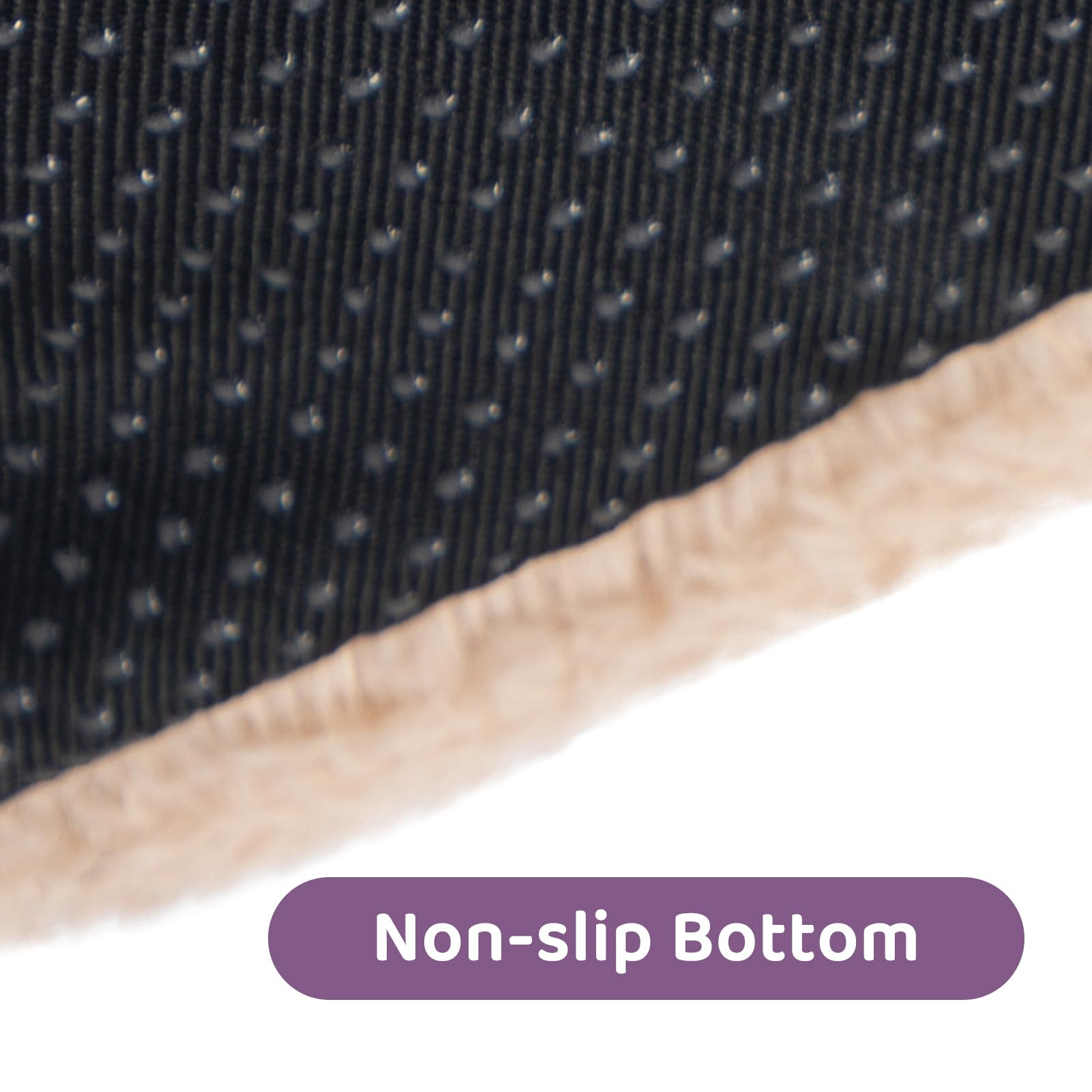 Hollypet Katzenbett Kleines Hundebett, 2-in-1 Faltbare Haustierbett für Katzen & Kleine Hunde, Warmes Höhlennest Kristallsamt-Katzenhöhle Indoor Outdoor, Lila