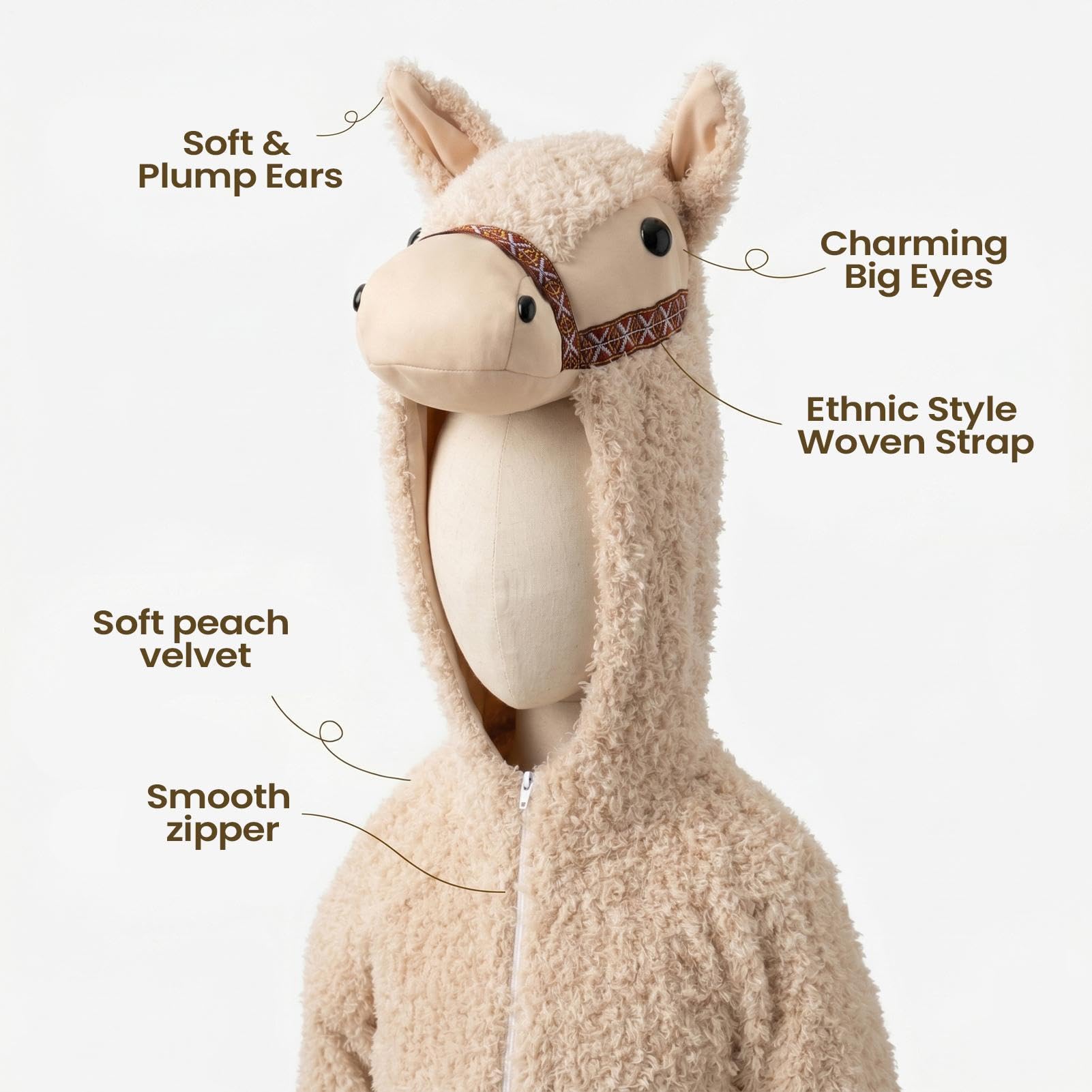 Disfraz de Llama para Niños Mono Unisex de Llama para Disfraz de Cosplay