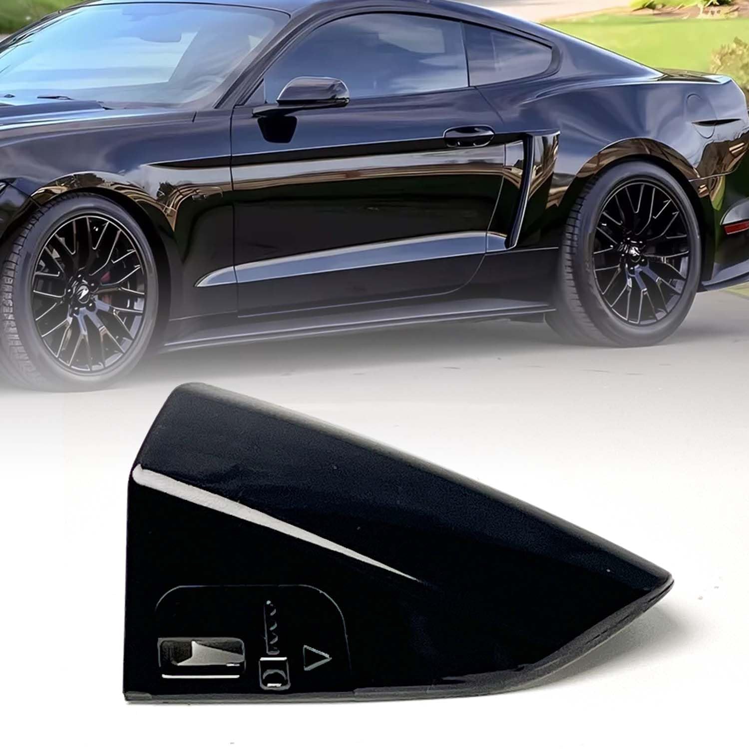 ZSYGYGDKS Driver Side Door Handle Cap Cover Compatible with 2015-2020 Ford Mustang Replaces FR3Z-63218A15-ACPTM FR3Z-63218A15-AAPTM (Black)