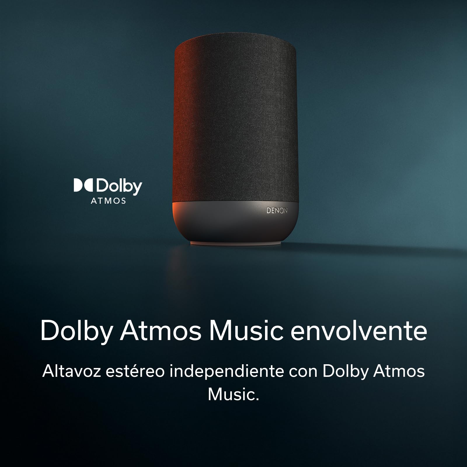 DENON Home 200 Altavoz Inteligente Inalámbrico con Dolby Atmos Music, HEOS Streaming, WiFi, Bluetooth, AirPlay 2, Audio Hi-Res, Función Par Estéreo, Diseño Elegante - Negro