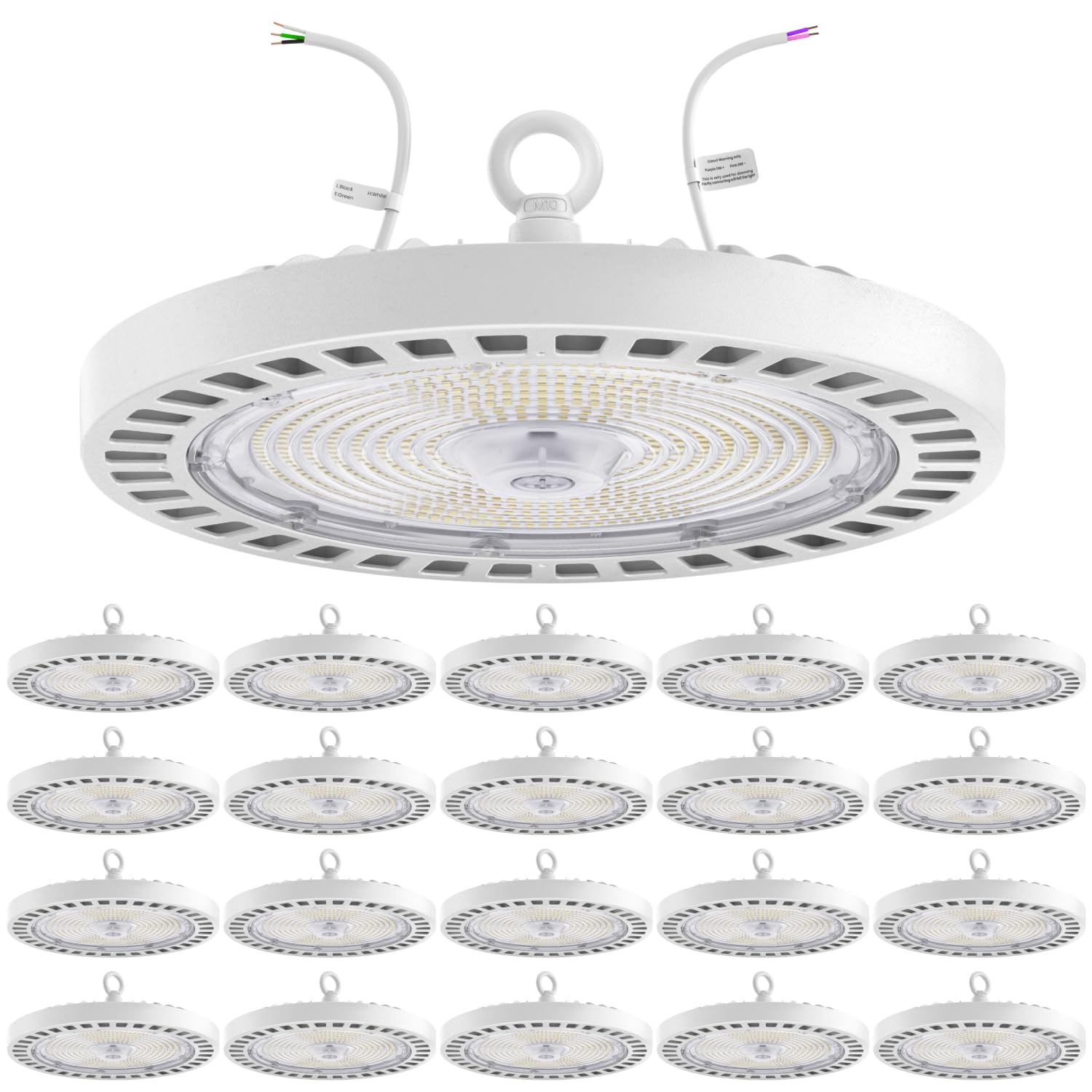 Sunco 20 Pack High Bay LED Shop Lights UFO Warehouse Commercial Bay Lighting 34000 LM 5000K Daylight 240W