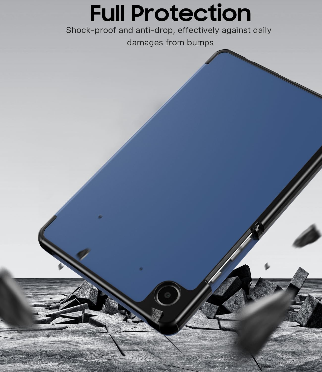 TiMOVO Cover Protettiva Compatibile con Samsung Galaxy Tab A11/A9 8,7 Pollici (2025/2023), Sottile e Leggero, Cover Protettiva a Guscio Posteriore Rigido, Blu Marino