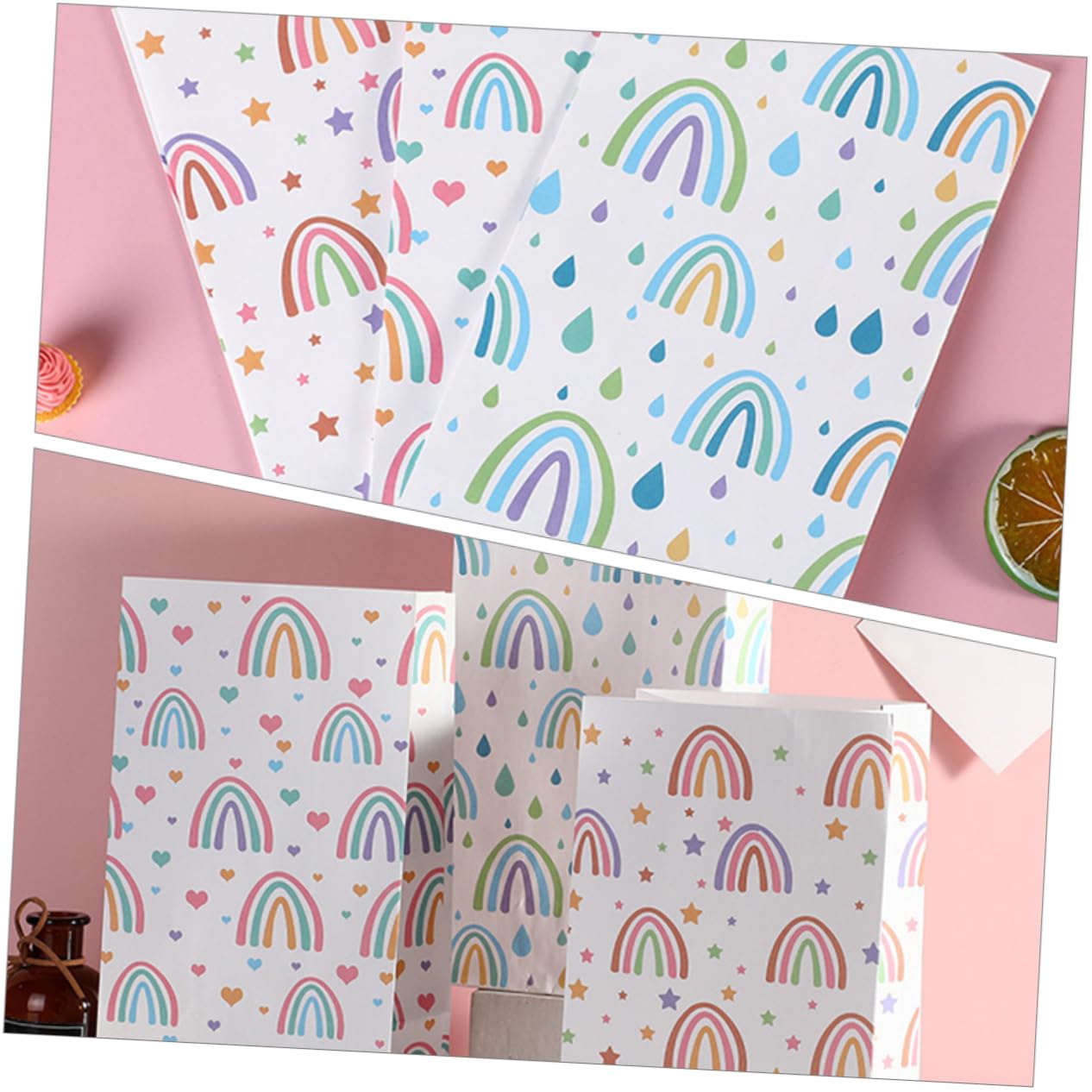 SHERCHPRY 5 Sätze Geschenktüten Aus Kraftpapier Robuste Aufbewahrungstaschen Für Hochzeiten Geburtstage Platzsparend Für Geschenkverpackungen 30 Stück * 5