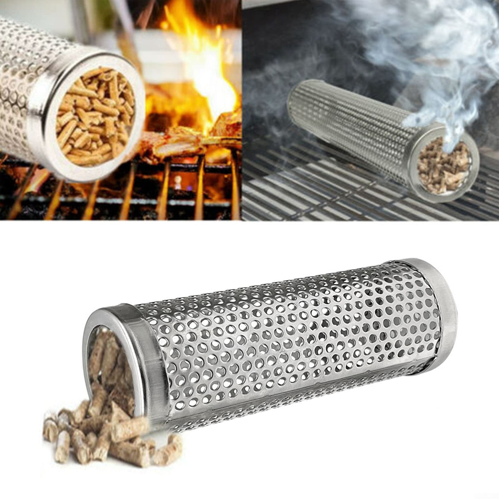 Gabbia Rotante Per Arrosti Gabbia Rotante Per Arrosto In Acciaio Inox Per Chicchi Di Caffè, Patatine Fritte E Pollo Alla Griglia (B Gabbia Per Griglia Multiuso - 9