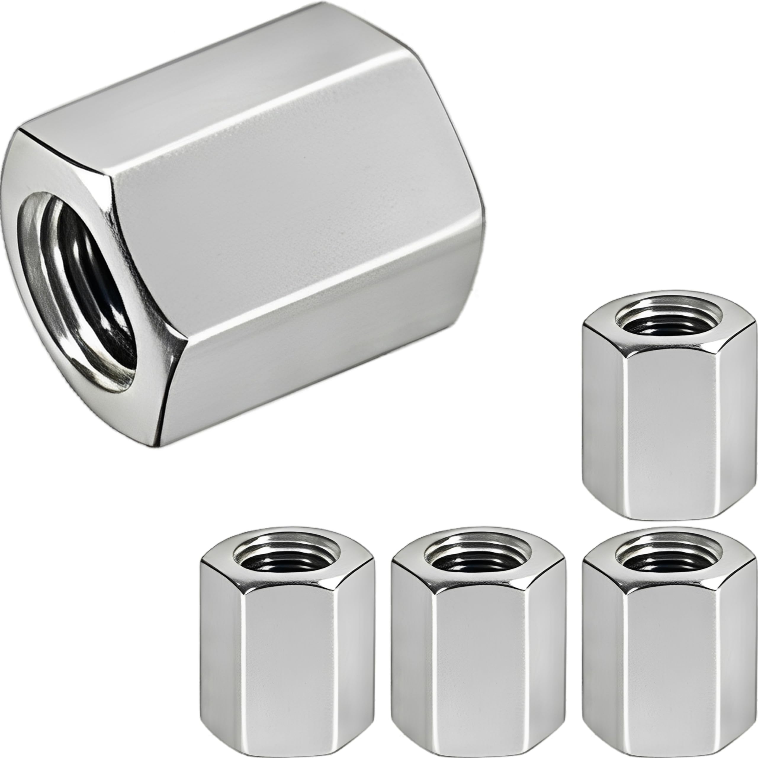 304 Stainless Steel Coupling Nuts - M6 x 1.0 -31 304 Stainless Steel Coupling Nuts - M6 x 1.0 -31