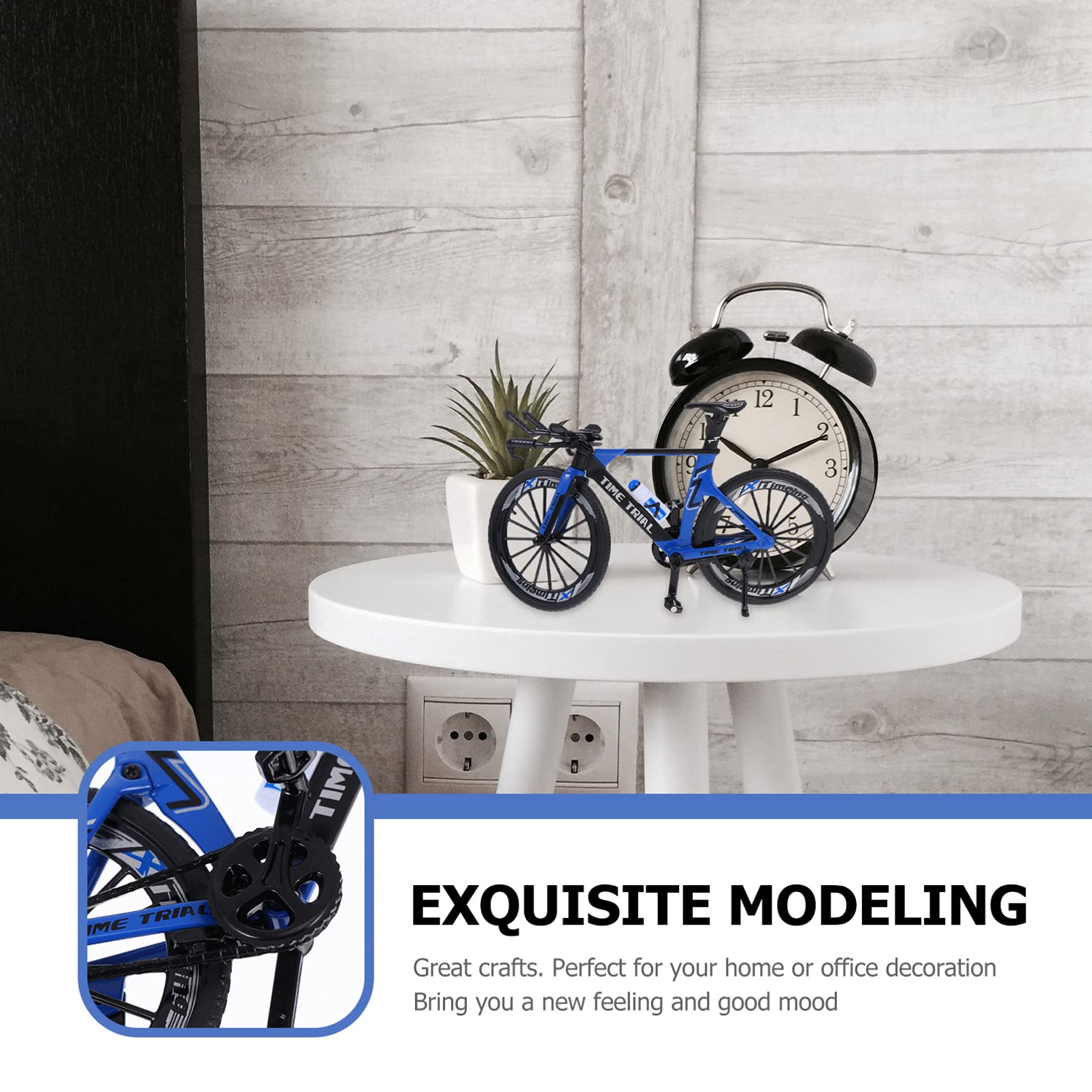 Toyvian Modello in miniatura per bicicletta da corsa, decorazione da tavolo, decorazione creativa, per casa, ufficio, 7,09 x 3,94 x 1,97 cm, regalo per gli appassionati di ciclismo