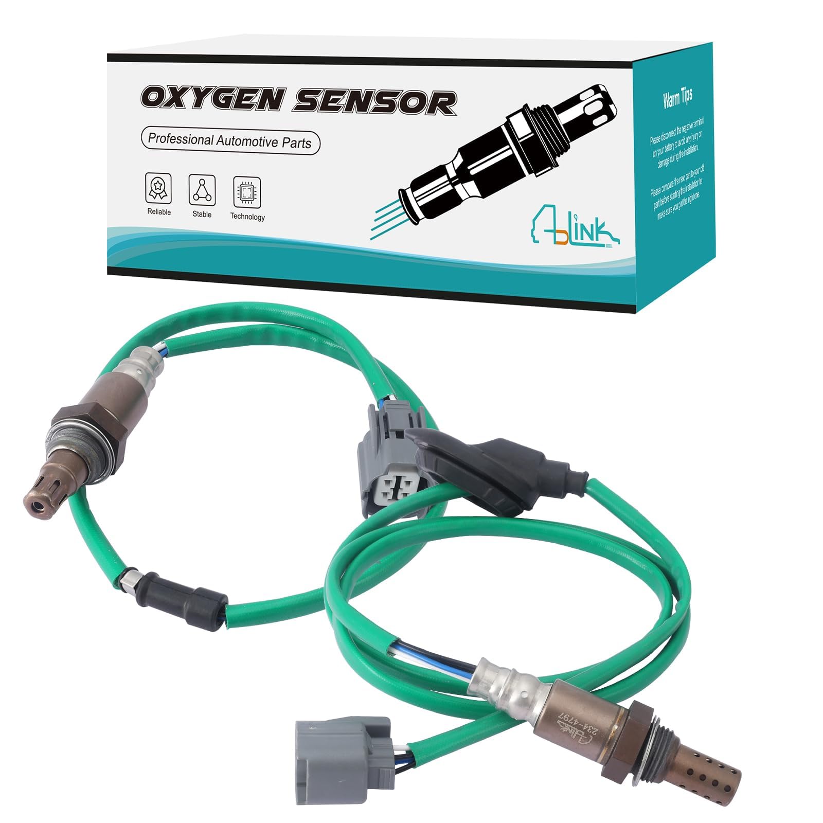 2 PCS 234-4797 234-9040 Oxygen Sensor Upstream & Downstream (2.4L Only) for Honda Accord DX EX LX SE 2003 2004 2005 2006 2007 36531RAAA01 2344363