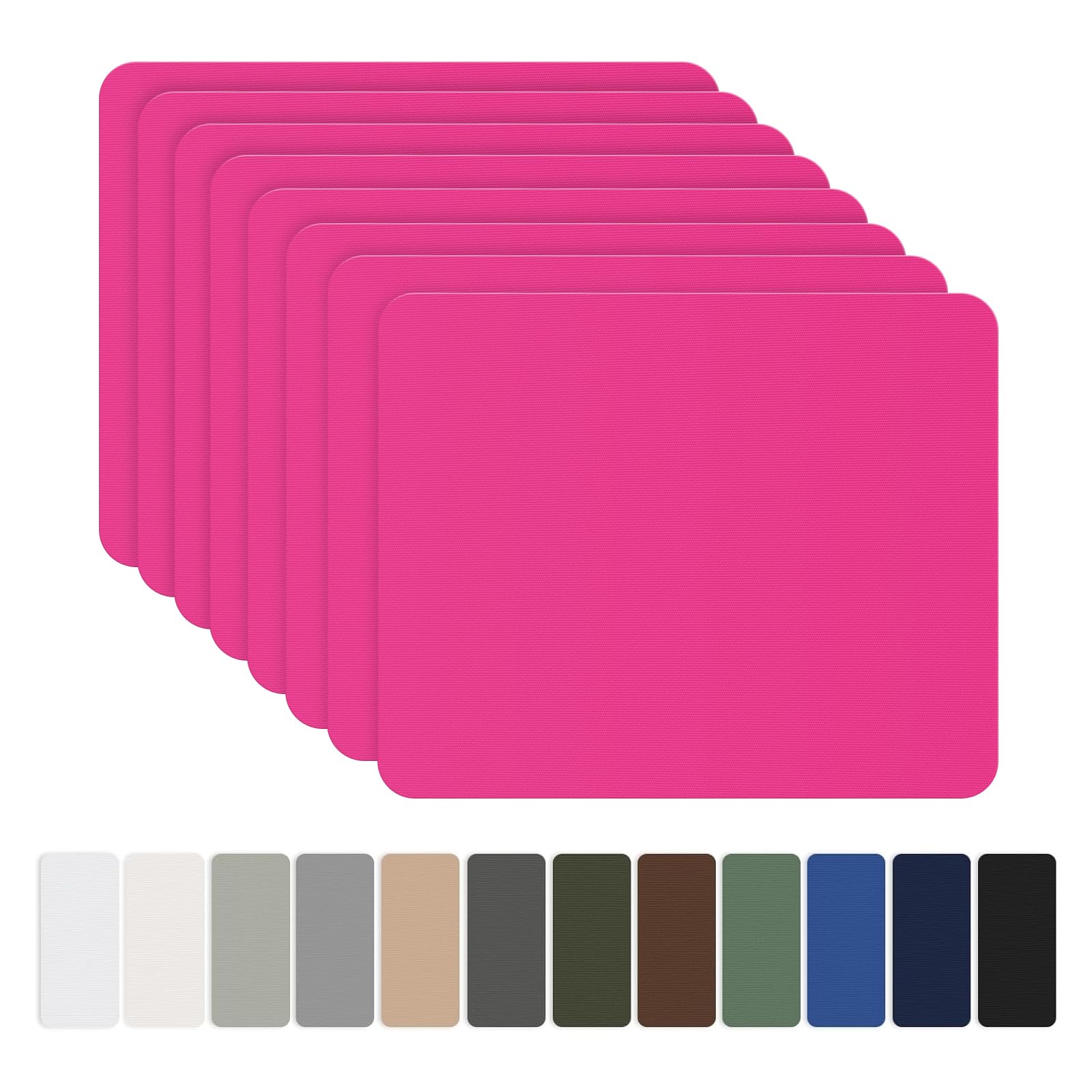 OAZ 8 Pieces 20x15 cm Nylon Repair Patches Nylon Fabric Patch Self-Adhesive Tent Repair Patch Kit Waterproof Lightweight Nylon Repair Tape for Clothing Down Jacket Sleeping Bag Dark Pink