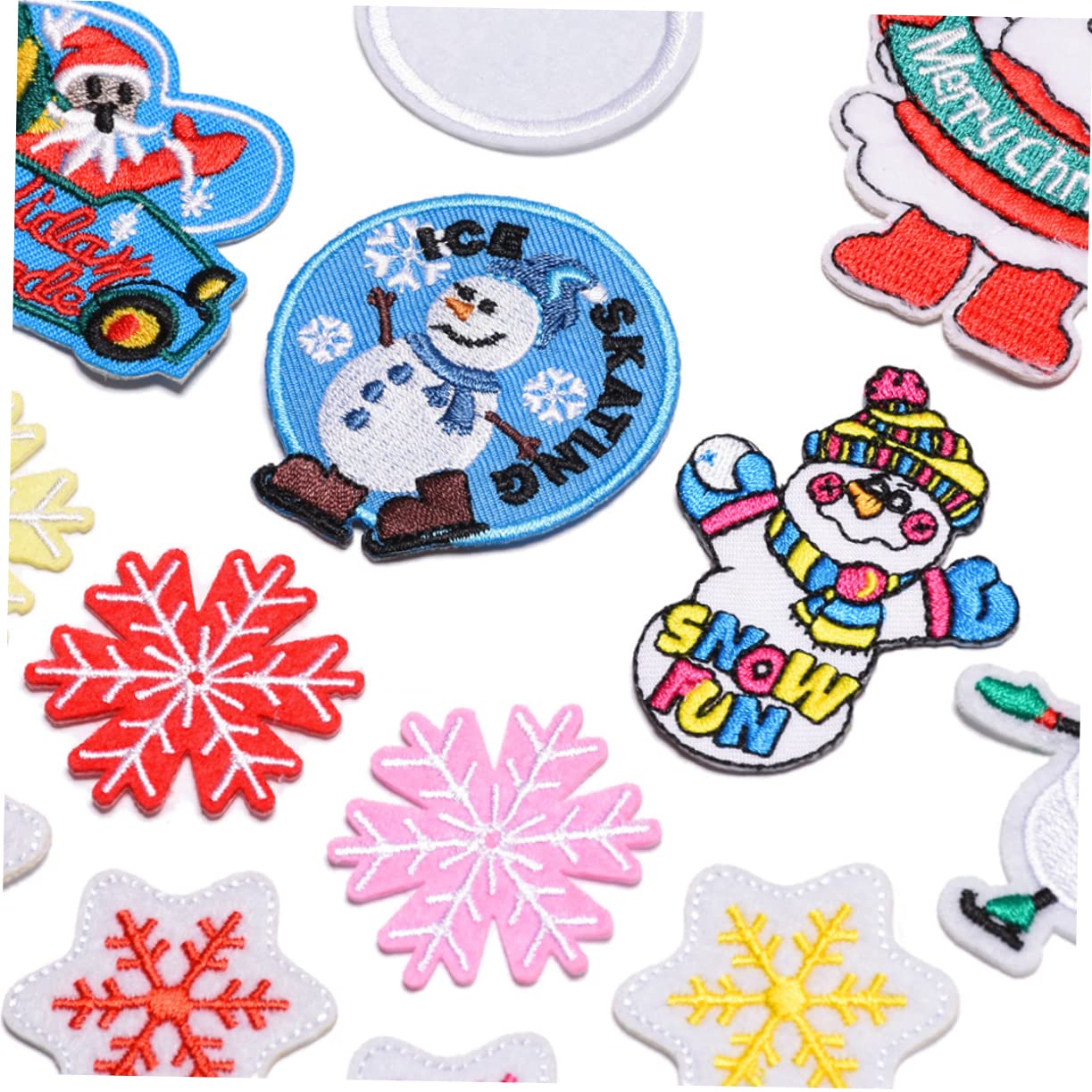 NUOBESTY 3 Sets Vielseitig Verwendbar Weihnachtliche Stickerei-patches Zum Aufnähen Auf T-shirts Röcke Jeans Westen Hüte Und Rucksäcke 34 Stück * 3