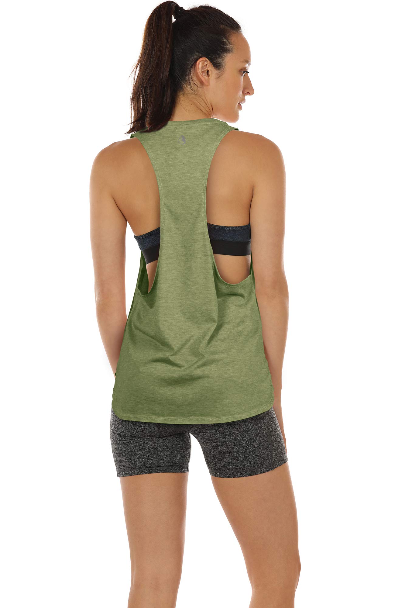 icyzone Damen Sporttop Locker 3er Pack - Leichte Yoga Fitness Oberteil | Sport Tank Top für Damen, Racerback und Großzügige Armausschnitte, Natürlich Weich, Atmungsaktive