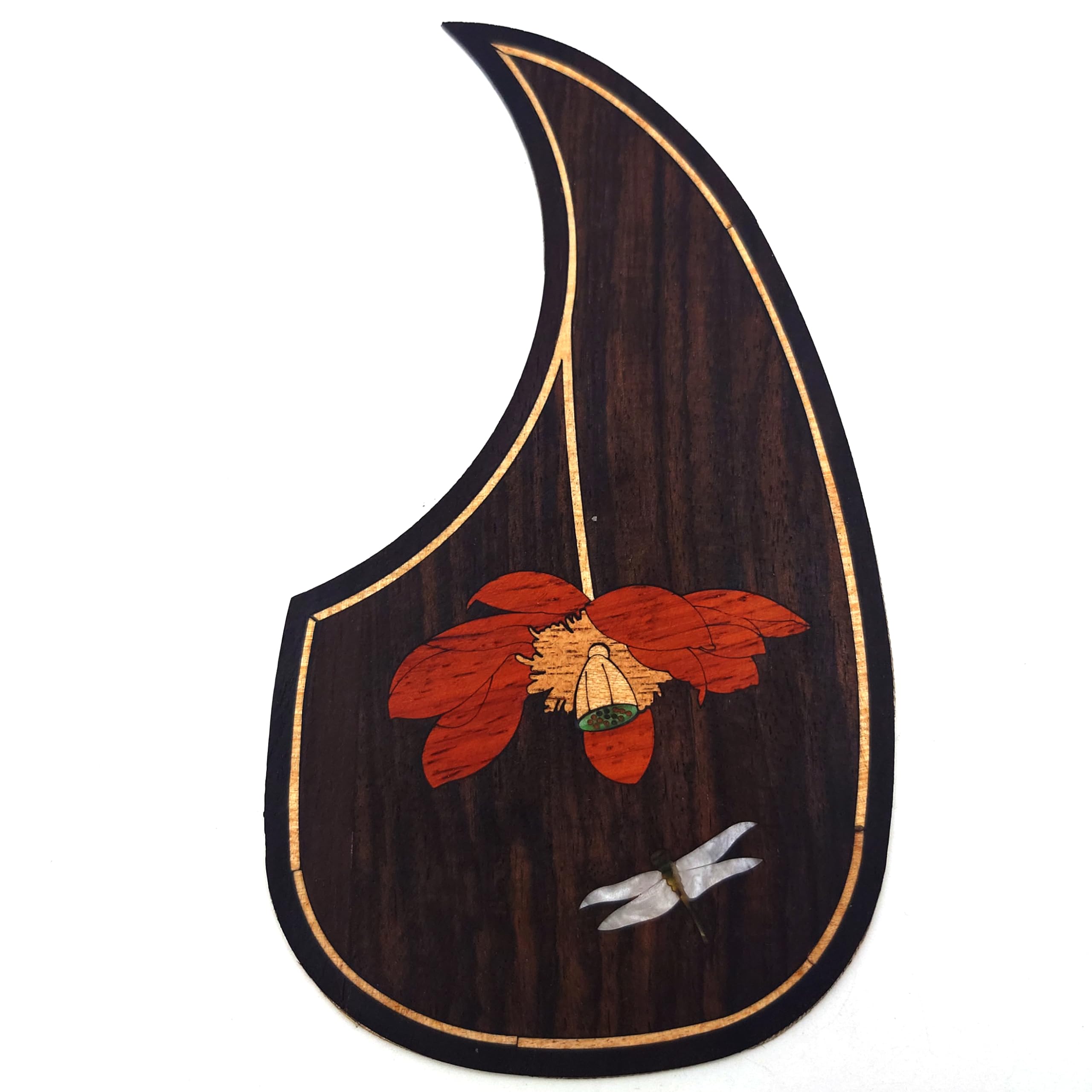 Guitar Pick Guard, Battipenna in abalone in palissandro autoadesivo for Chitarre acustiche folk D-45 Taylor(10)