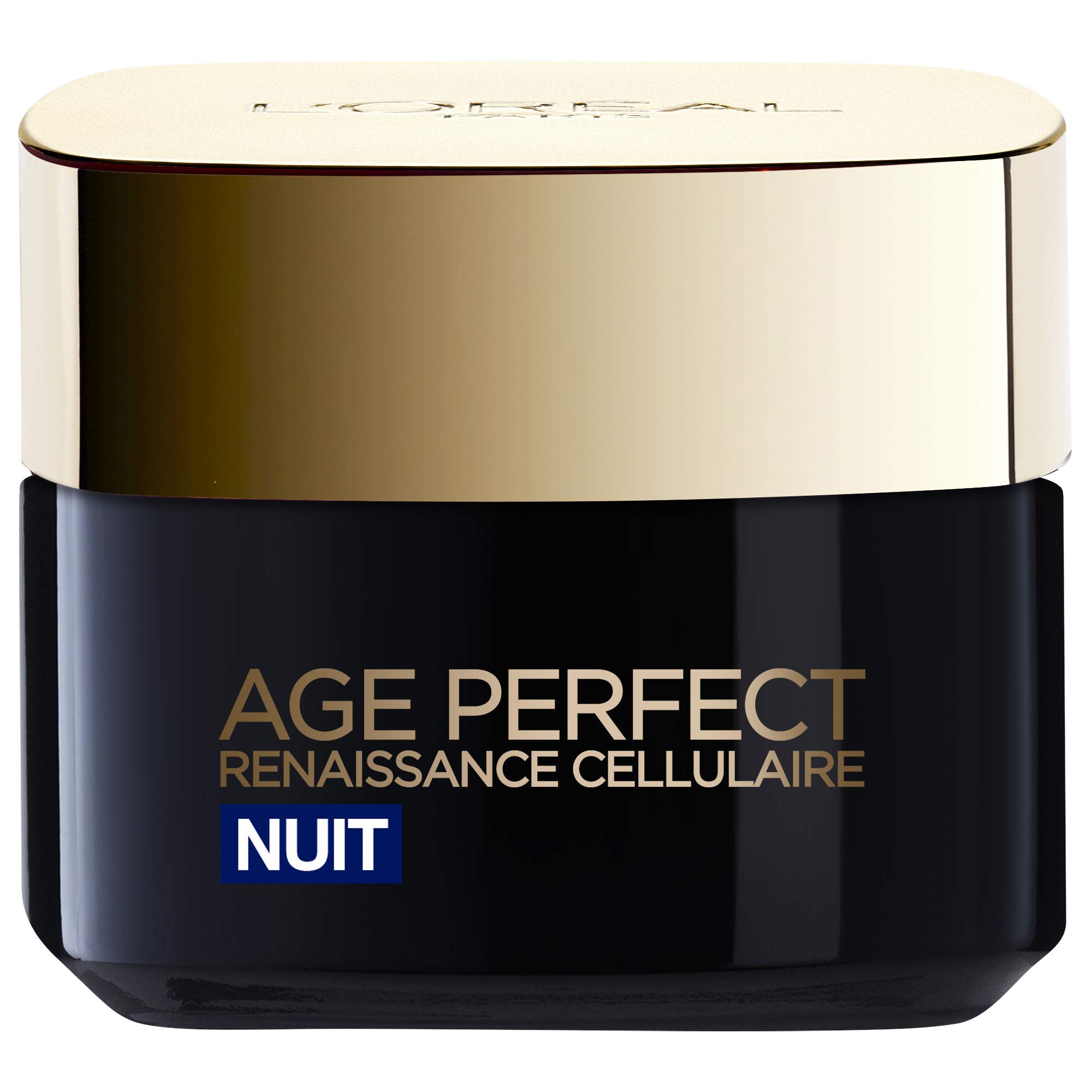 L'Oréal Paris - Krem na noc Age Perfect Renaissance Cellular - Regenerująca pielęgnacja zmarszczek, twardość i gęstość - z ochronnym kompleksem przeciwutleniającym, do wszystkich rodzajów skóry, 50 ml