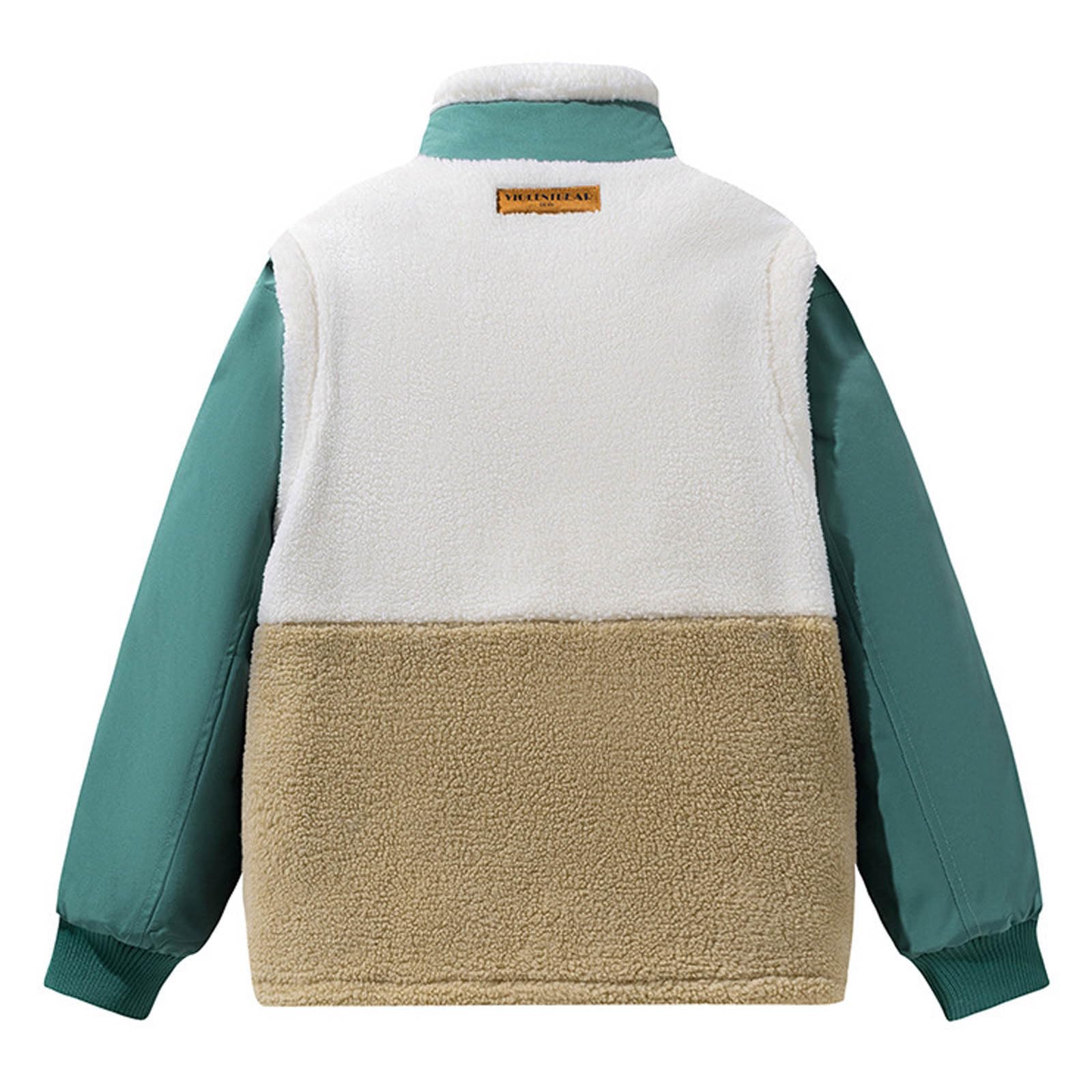 Chaqueta Polar Hombre Talla Grande, Chaqueta de Abrigo Informal cálida Acolchada y Gruesa con Bloqueo de Color para otoño e Invierno para Hombre