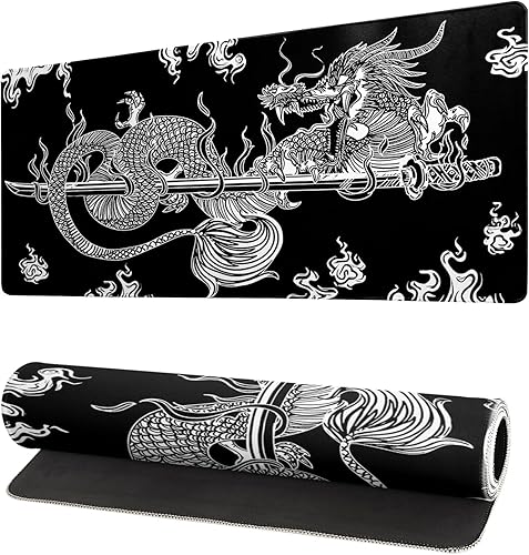 Miniatura 19 de Almohadilla de ratón para juegos Dazzling Galaxy 27.6x11.8 pulgadas, nebulosa azul y púrpura de la galaxia, universo espacial, gran mousepad con