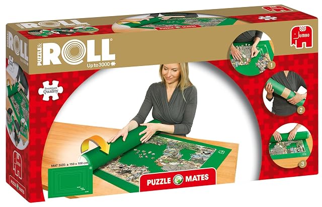 Jumbo 17691 Tapete para enrollar Puzzles (hasta 3000 Piezas), Multicolor