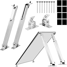 Firend PV-Halter Aluminium Halterung Balkonkraftwerk Flachdach 15-60° (1 Panel SET 15°-30°)