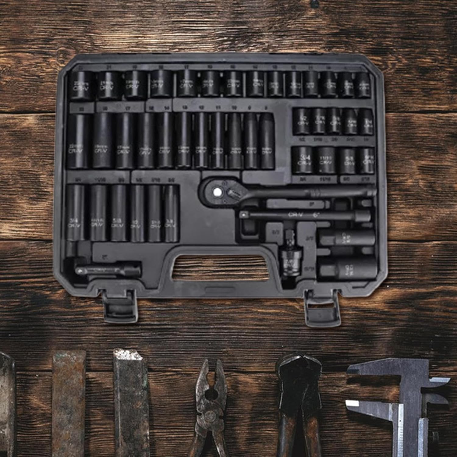 Mechanic Socket Set, 3/8 Quick Release Tool Kit, 47 Pieces For Vehicle Repair, Auto Maintenance, Motorcycle Industrial And Home Use, Portable Tools For Professionals, DIY Enthusiasts Hobbyists