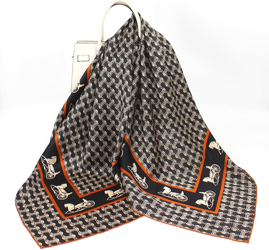 ANDANTINO 100% Silk Scarf 43" Large Square Lightweight Headscarf& Shawl–Women Hair Wraps-With Gift Packed - Image 2