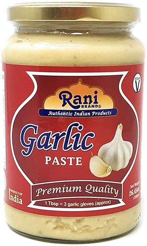 Asian Kitchen - Pasta de cocina de ajo de 26.5 onzas (26.46oz) - Tarro de vidrio Vegano Sin gluten Sin OMG Sin colores Origen indio