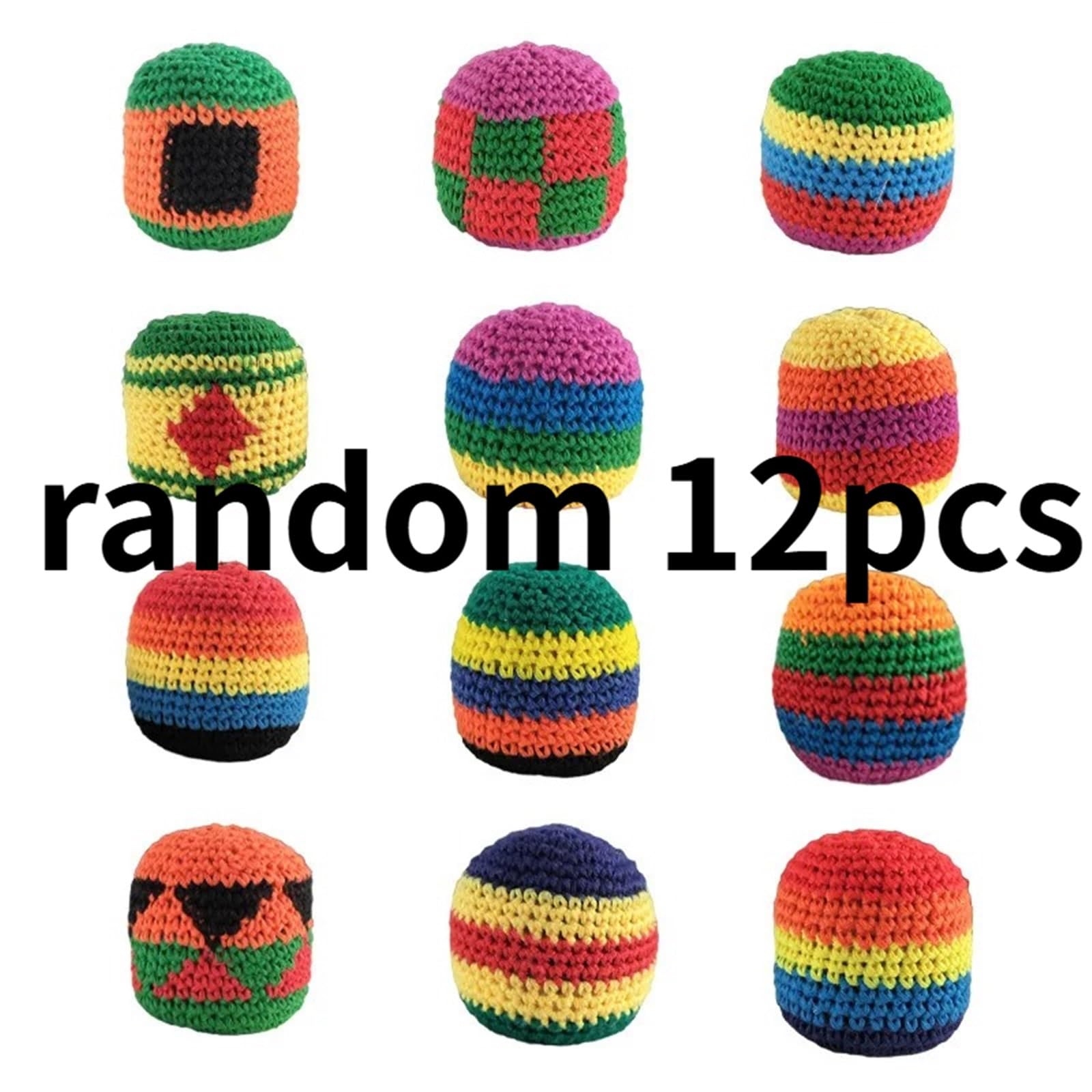 Handgemachte Footbags 1/6/12 Stück Outdoor Soft Handmade Footbag Säcke Jonglierbälle Langlebige Gruppenspielaktivitäten(Random 12pcs)