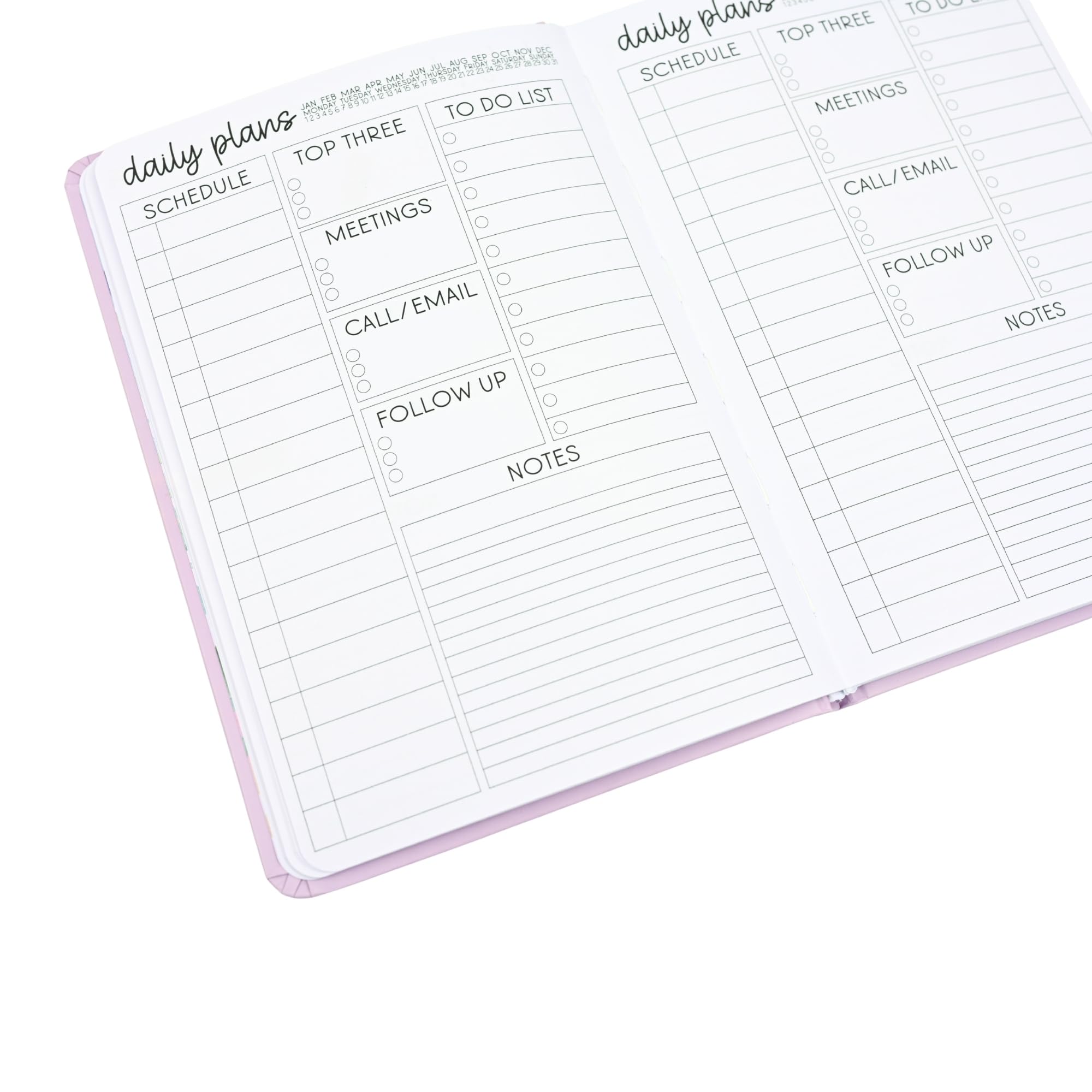 kellofaplan Agenda giornaliera A5, rilegata a libro, 248 giorni, carta da 125 g/m², programma giornaliero e organizer prioritario per la produttività
