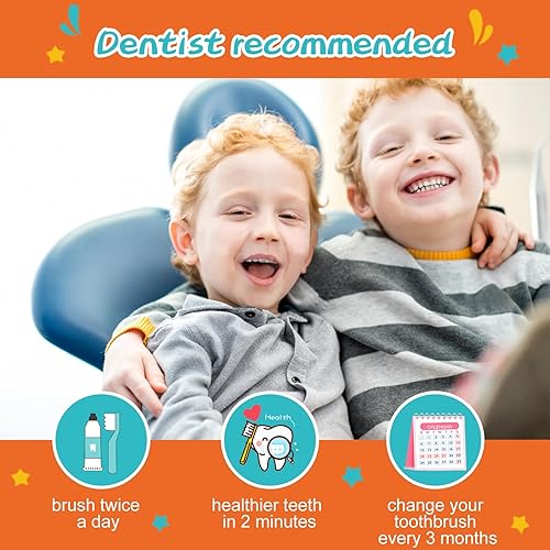 Miniatura 5 de COCOBURI Dinosaurs Juego de 4 cepillos de dientes para niños, juego de viaje para niños, cepillo de dientes, tapa para cepillo de dientes, taza