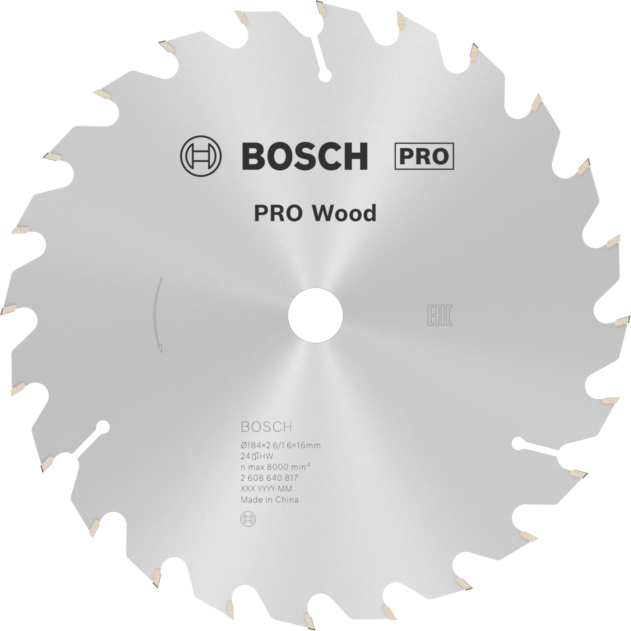 Bosch Professional Accessories Daire Testere Bıçağı, Gri, 1 Adet