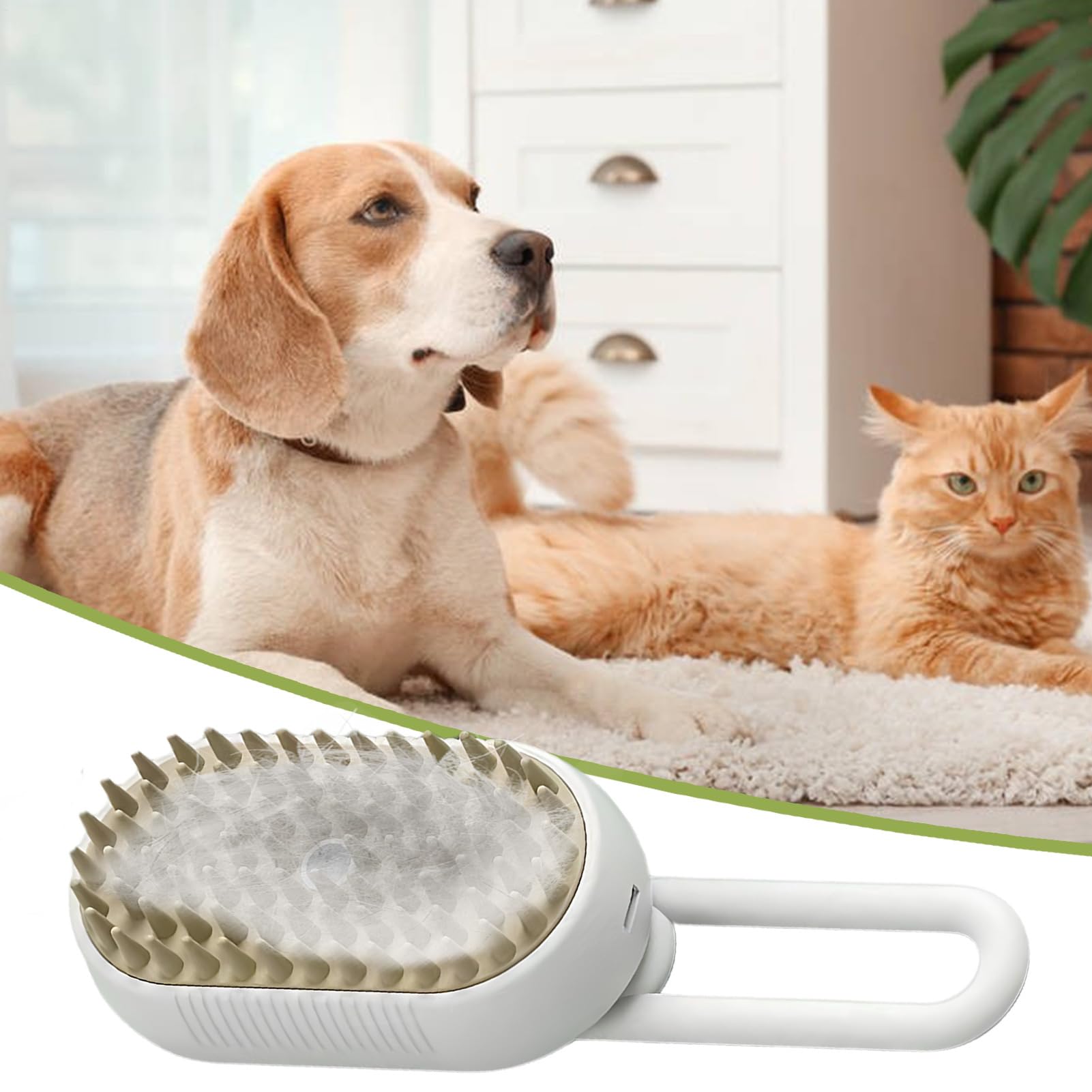 Spazzola a vapore per cani, massaggiatore per cuccioli con ricarica USB, silenzioso, delicato e silenzioso, per coniglietto, , cucciolo, doccia, casa, viaggi, attività all'aperto e al