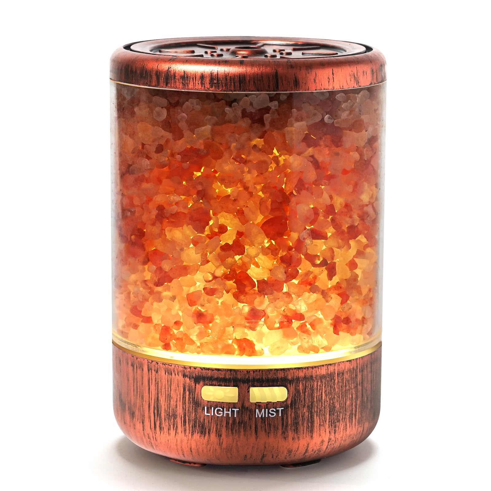 Essential Oil Diffuser for Home, Himalayan Pink Salt Aromatherapy Diffusers, Cool Mist Humidifier with Safe Auto Shut-Off and 2 Mist Modes & 7 Color LED Night Lights for Office Room