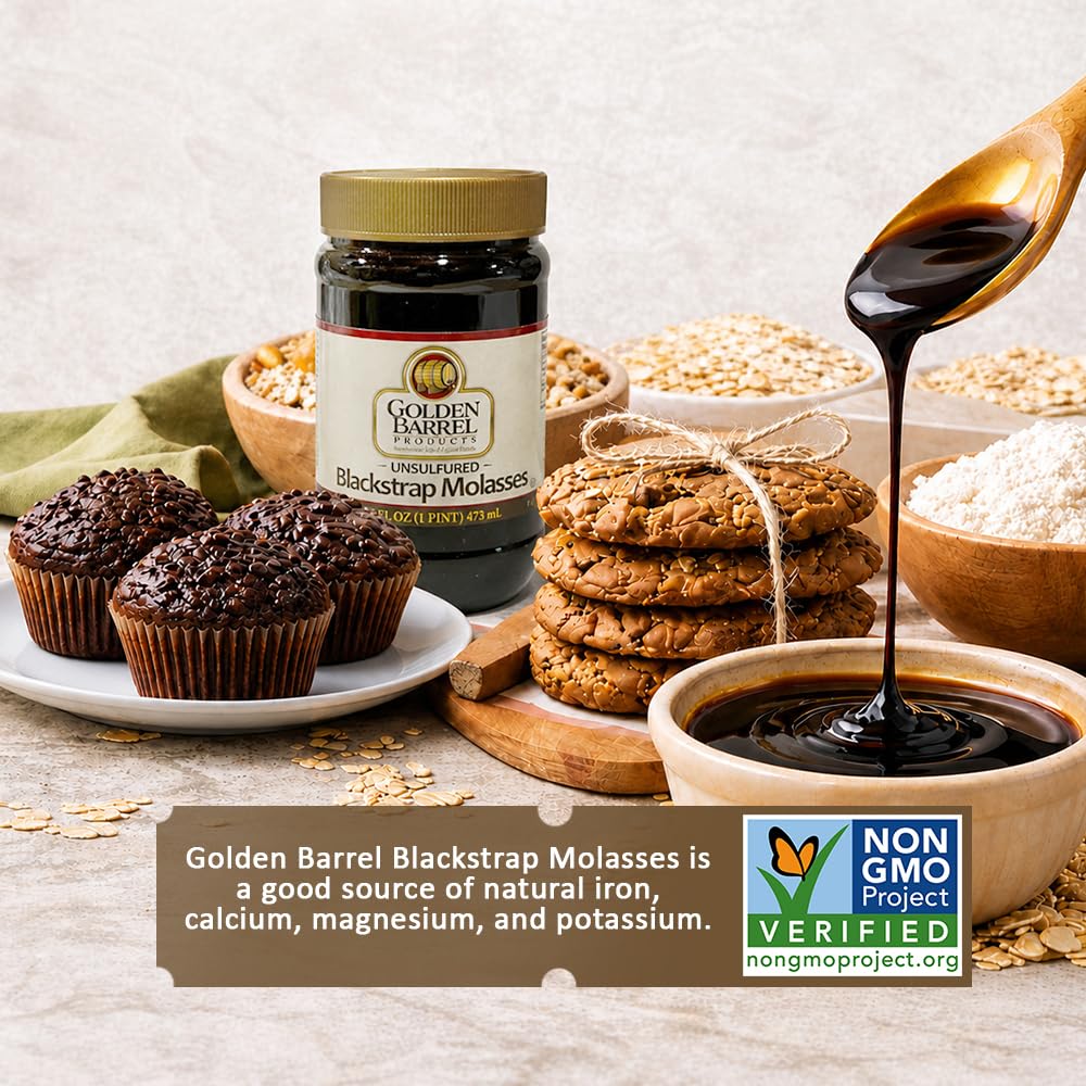 Amazon.com : Golden Barrel Blackstrap Molasses, 16 Fl. Oz