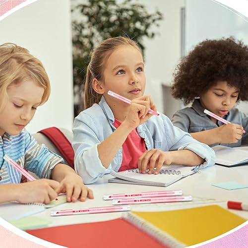 Miniatura 7 de 10 marcadores borrables de doble cabeza para escritura suave, punta de cincel y punta fina, marcadores de doble extremo borrables para uso en la