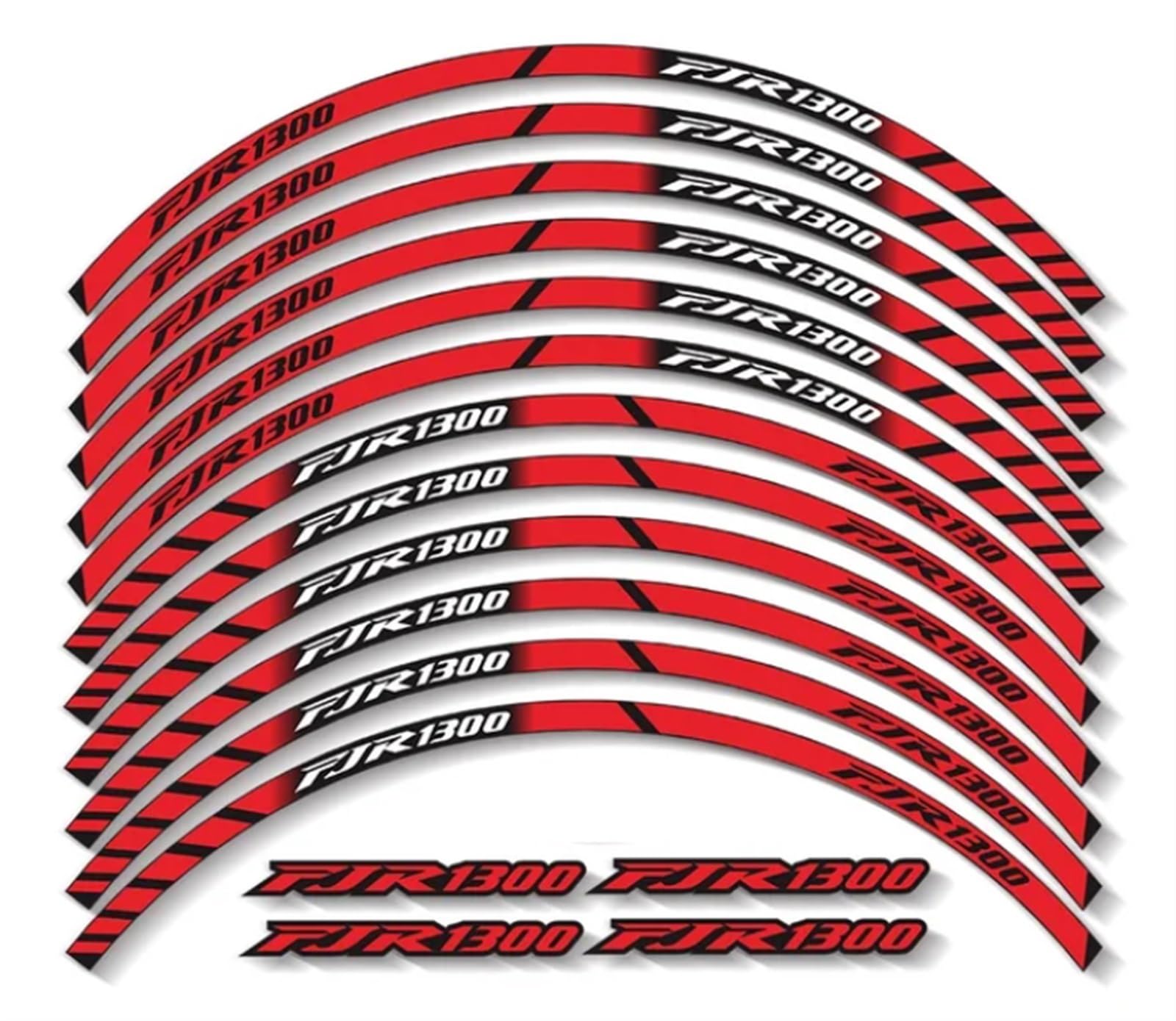 Motorcycle Wheel Stickers Reflective Decals Rims for Yamaha FJR1300 Fjr 1300 Wheel Rim Sticker(Color1)